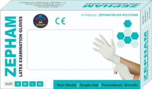 Zepham Examination Gloves Color-White Latex Examination Gloves