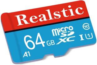 Realstic Memory card Micro Sd Card Ultra 64 GB MicroSD Card Class 10 130 MB/s  Memory Card Compatible with Computer, Mobile, Tablet