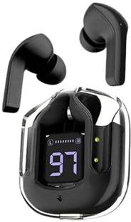 VitalWear Ultrapods TWS Earbud, Bluetooth Earbuds with Display, Transparent Design, Camera Microphone