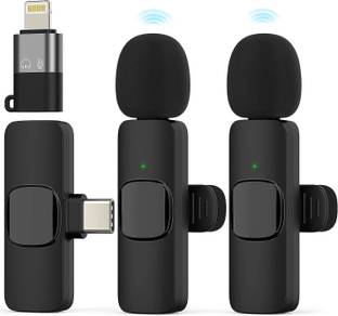 VitalWear K9 Wireless Microphone Digital Mini Portable Recording Clip Mic with Receiver Camera Microphone