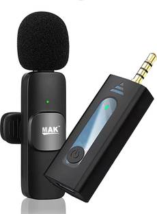 MAK Wireless Lavalier Microphone Compatible for DSLR/Camera/BT Speaker/Phone Microphone