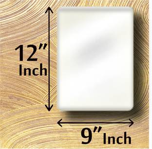 RannS 9" × 12" Inch Rectangular Mirror, 3.5mm thick / No Drill Required / Easy Stick Decorative Mirror