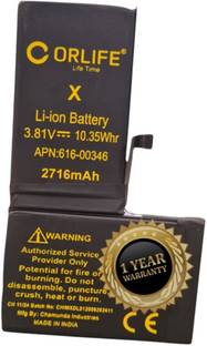 orlife Mobile Battery For  iPhone X A1865 A1901 A1902 A1903 (1 Year Replacement Warranty)