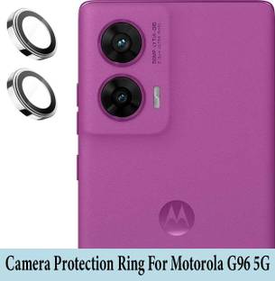 DC DEAL CLUES Back Camera Lens Ring Guard Protector for Motorola G96 5G Silver Metal Ring with 9H Gl...