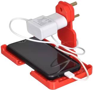 HOJI Wall Holder Stand for Mobile Charging | Socket-Fit Design Mobile Holder