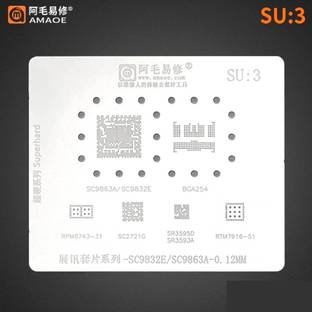 AKT AMAOE SU-3 STENCIL For SPREADTRUM CPU SC9832E, SC9863A, SC2721G, SR3595D, SR3593A, BGA254, RPM6743 SPREADTRUM CPU Stencil