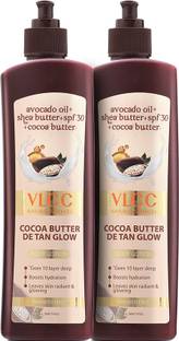 VLCC Cocoa Butter De-Tan Glow Body Lotion SPF 30 Pa+++ - 400 ml (Pack of 2)