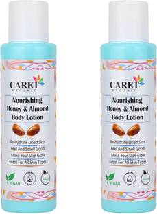 Caret Organic Nourishing Almond & Honey Body Lotion - Vegan & Paraben Free - 100ml