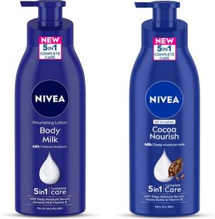 NIVEA Body Lotion 400ML (Pack Of 2) - Body Milk & Cocoa Nourish
