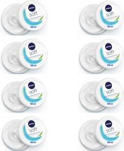 NIVEA Soft Light Moisturizing Cream - 100ml (Pack of 8)