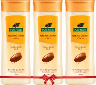 Pure Roots Almond & Honey Lotion Pack Of 3