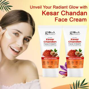 Globus Naturals Daily Glow Kesar Chandan Face Cream with SPF, Set of 2