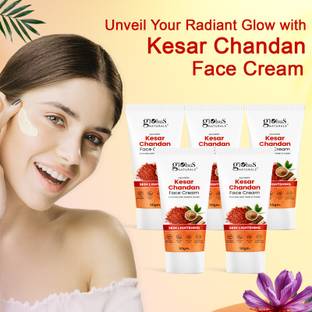 Globus Naturals Daily Glow Kesar Chandan Face Cream with SPF, Skin Lightening, Set of 5