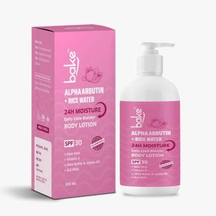 Bake Cosmetics Alpha Arbutin + Rice Water Body Lotion SPF 30 PA+++ Brightening & Tan Removal