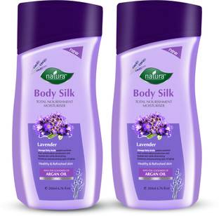 Natura Body Silk Total Nourishment Moisturiser Lavender Body Lotion (Pack of 2)