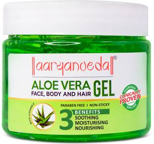 Aaryanveda Aloe Vera Gel For Skin Moisturizing, Acne, Scars, Dark spots Face & Hair Care