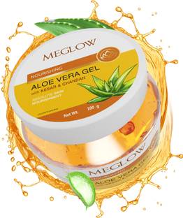 meglow Kesar Chandan Aloevera Gel For Daily Skincare | Intense Hydration & Skin Repair