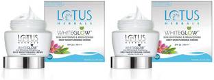 LOTUS HERBALS Skin Whitening & Brightening Deep Moisturising Crème SPF-20 PA+++ ( 80 g * 2 )