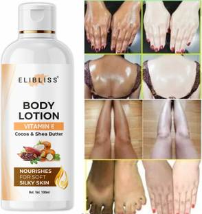 ELIBLISS Body Lotion for Dry Skin, Rose & Argan Oil with Advanced Cocoa