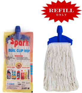 Spark International Dual Clip Mop Refill | 100% Pure Cotton | Super Absorbent Threads | Long Lasting Refill