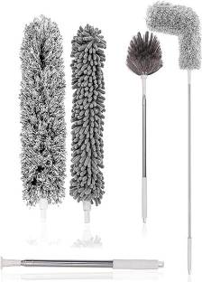 TNEMEC Flexible Duster For Fan Cleaning Mop With Long Rod,Spider Web Cleaner Stick, Microfibre Wet and Dry Broom