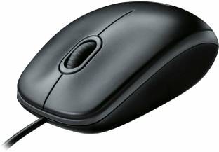 DEVBHOOMI DB-B100 Wired USB Mouse PC/Mac/Laptop - Black Wired Ambidextrous Optical Mouse