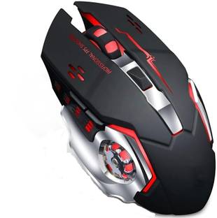 coolcold 2.4G Wireless Gaming Mouse Rechargeable, Color Changing 6 Buttons DPI 1600 Wireless Ambidextrous Optical  Gaming Mouse