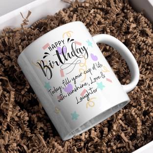FiftyOne Hub Happy Birthday Printed Cup, Gifting Cup, Birthday Gifting Ceramic Coffee Mug