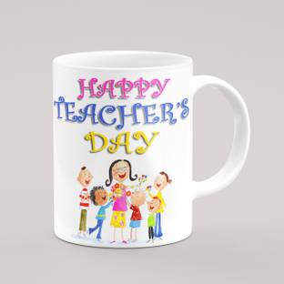Gift4You Happy Teacher Day Best Teachers Day Gifts, Sir, Madam for Teacher's Day Printed Ceramic Coffee Mug
