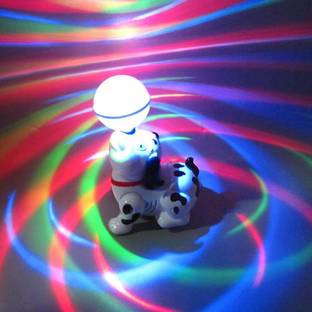 mega star Dancing Dog with Music, Flashing Lights (Battery Included)- Multi Color
