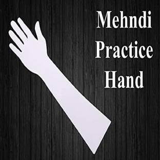 Indissoluble ACRYLIC MEHNDI PRACTICE HAND BOTH SIDE REUSABLE