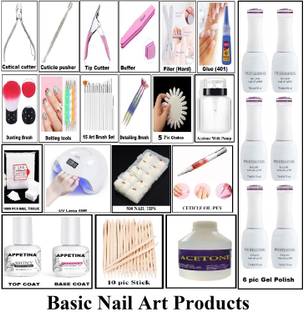 APPETINA Nail art Products Kit Combo, Nail art Basic Tools, Nail Extension Products