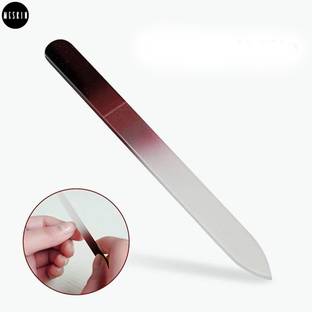 Meskin Premium Crystal Glass Nail File | (Assorted Colors, Pack of 1)
