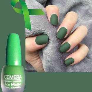 Cemera Ice Matte High Shiny Waterproof Long Stay Nail Polish Enemal Green