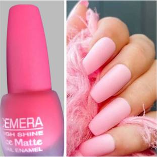 Cemera Ice Matte Quick Dry Long Lasting Water Proof Nail Polish Bright Neon Baby Pink