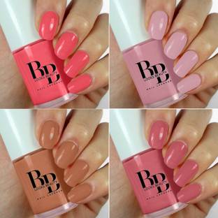 BB LOOKS BEAUTY HD Colors High-Shine Long Lasting, Non Toxic Professional Nail Polish Set of 4 Garnet, Pink Mauve, Plum Pink, Plum