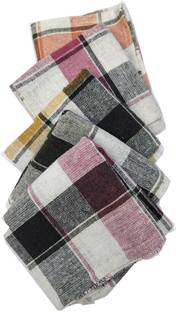 PITRADEV Size20x20 Inch Cotton Kitchen Napkin and Cleaning,Cloth,MultiColor Sheet(5) Wet and Dry Cotton Cleaning Cloth