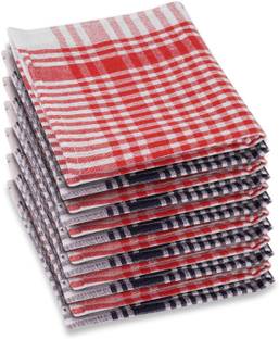 Ninki Fresh Cleaning Machine Washable Multipurpose Cotton Checked Kitchen Towels Multicolor Cloth Napkins
