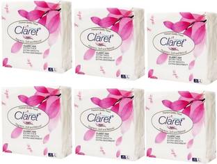 CLARET 6 in 1 White Paper Napkins