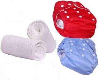IRSHYAN KIDZGHAR Baby Reusable Cloth Diaper, Washable Adjustable Infants Nappy with Insert- (0-24 Months, Pad Included) L-XL