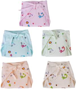 BREEZEWAY New born baby cotton cloth diaper nappy Padded Pack of 5 (12-18 Month Babies)