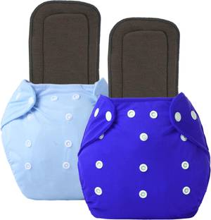 Hokista Washable Baby Diaper for New Born to 3 years with Inserts (pack of 2) - S - M