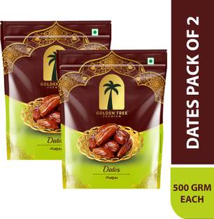 Golden Tree 100% Pure & Fresh Khajoor| Deliciously Sweet| Rich in Fibre Naturally Energizing Dates