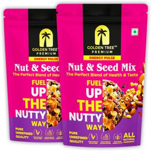 Golden Tree Nut & Seeds Mix 8-in-1 Superfood Healthy Snacks, Pumpkin Seed, Watermelon Seed, Almonds, Cashews, Walnuts, Kiwi, Raisins