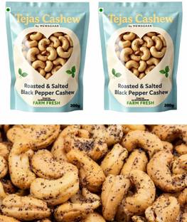 MEWAGHAR Roasted & Salted Combo Black Pepper Cashew |Farm Fresh Crunchy Kaju Dry Fruit Cashews