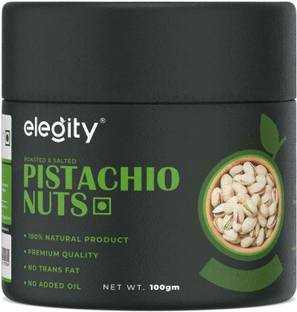 Elegity Salted Pistachios -Papertube (100 gm) | Namkeen Pista Dry Fruit Pistachios