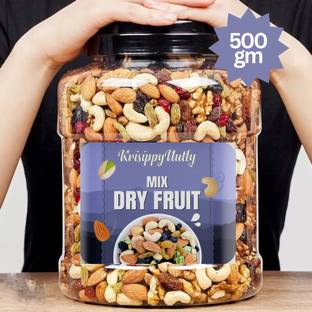 KrisippyNutty Premium Dryfruits | Cashews, Almonds, Dates, Kiwi, Raisins, Apricots, Assorted Seeds & Nuts