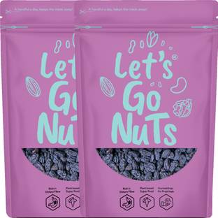 Let's GoNuts Fresh Dried Black Grapes (Kali Kismish Munakka) Raisins