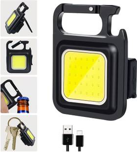 Luxurium decor Mini Rechargeable Emergency LED Keychain Light - Portable and Bright 5 hrs Torch Emergency Light