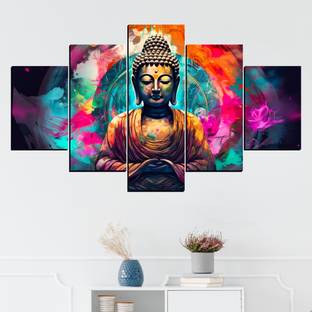 JB Creations Buddha Meditating Painting Digital Reprint 18 inch x 30 inch Painting